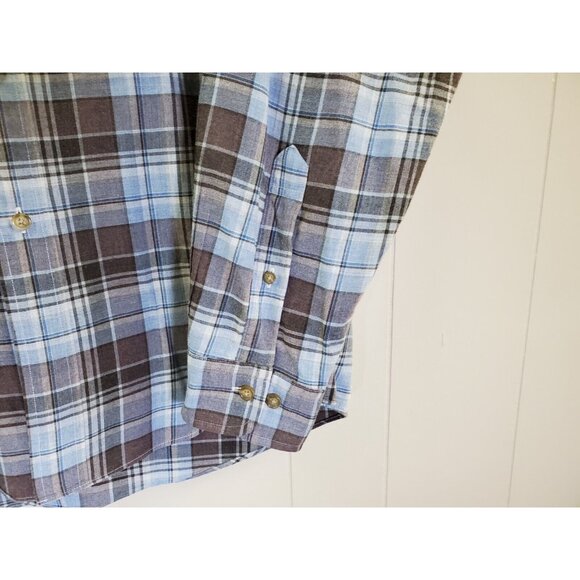 Brooks Brothers Madison Men's Large Plaid Long Sleeve Button Down Shirt - Picture 5 of 6